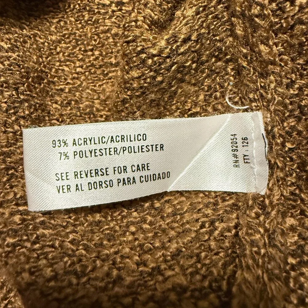 Debbie Morgan Pullover Sweater Brown SZ Small Chic Fall Forrest Cinammon Bohemia